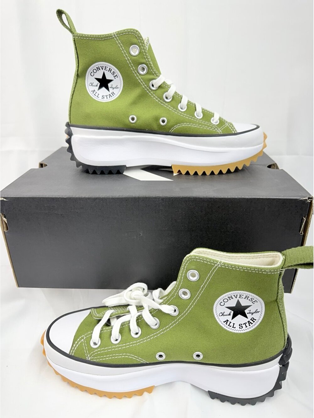 Converse A05700C Run Star Hike Platform Seasonal Trainer Green Womens US 7 - Picture 5 of 8